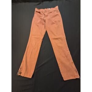 Womens Vintage Diane Gilman Straight Leg Ankle Zip Faded Red Denim